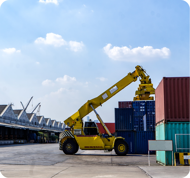Grúa Stacker Visibilidad limitada